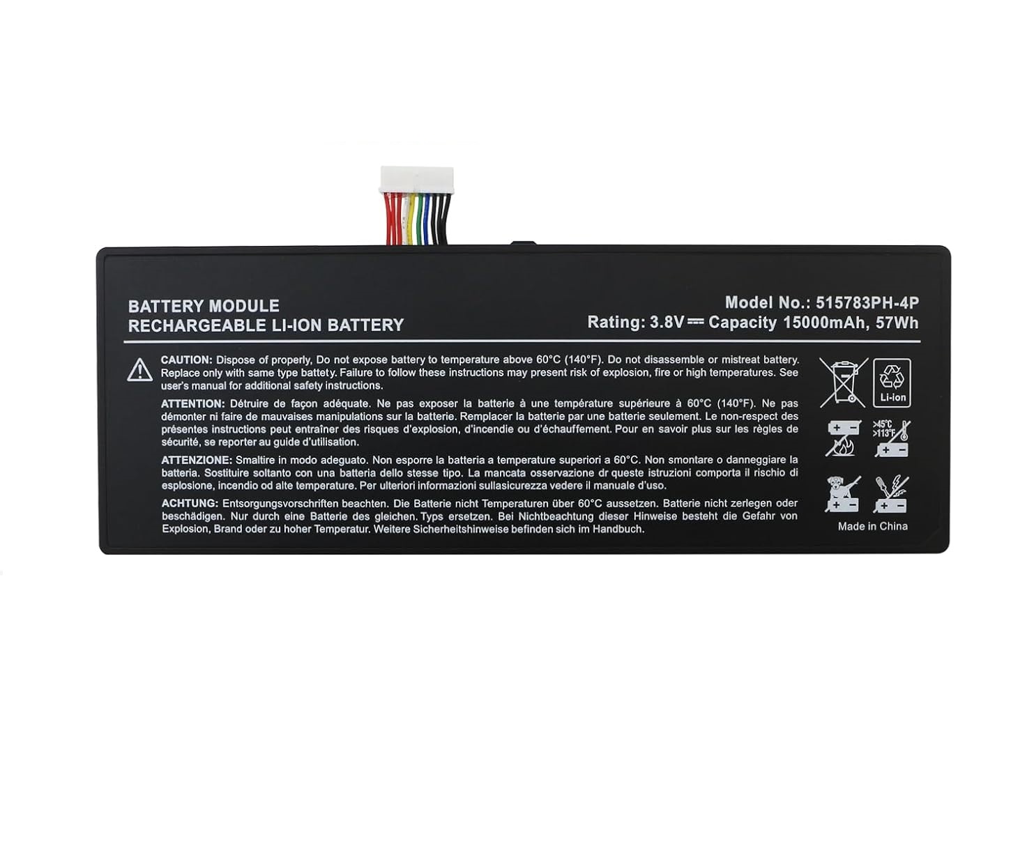 (obrazek) 3,8V AUTEL MAXICOM MK908PRO Maxim IM608 IM600 515783-4P Baterii
