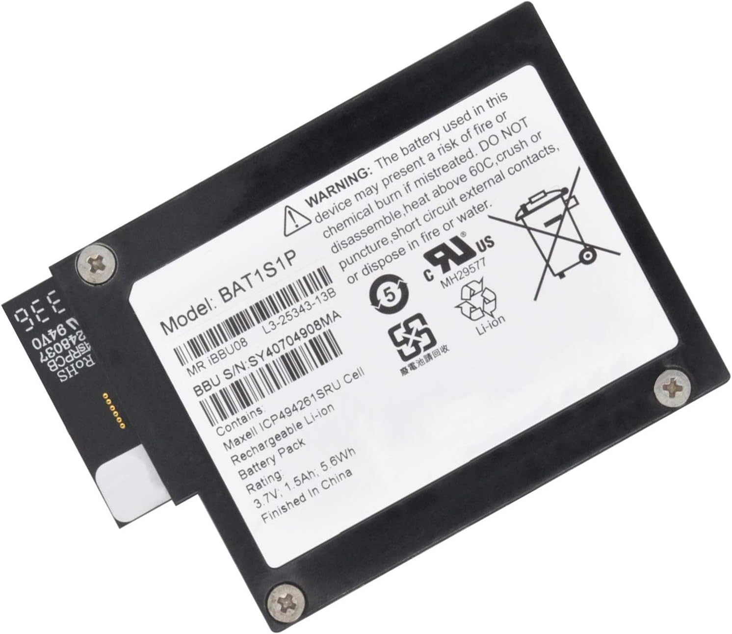 (obrazek) BAT1S1P LSI MegaRaid 81Y4451 M5000 M5014 M5015 9260-8i 9280-8i iBBU08 M5016 MR10I Baterii