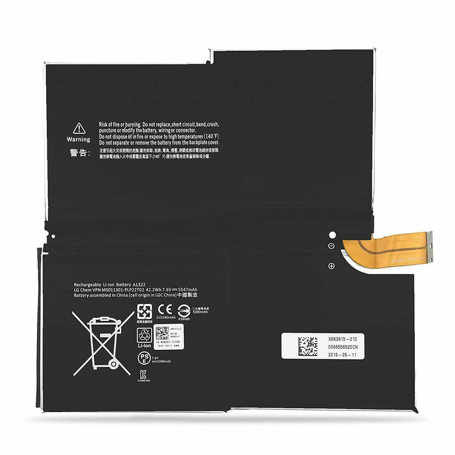(obrazek) G3HTA005H Microsoft Surface Pro 3 1631 1577-9700 Tablet G3HTA009H MS011301-PLP22T02 Baterii